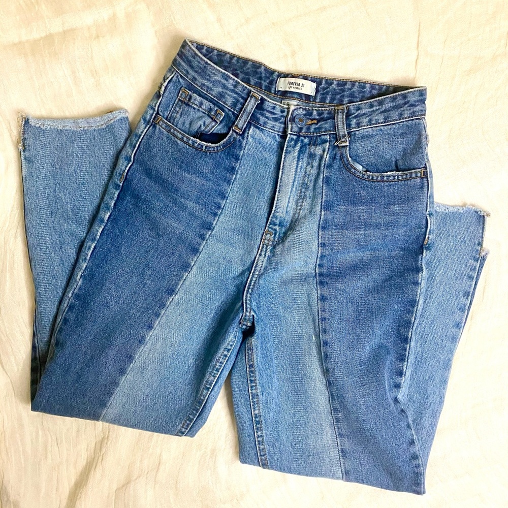 Forever 21 Double Wash Straight Leg Jeans